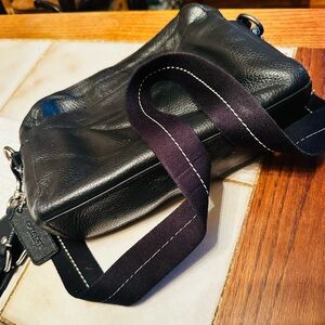 Men’s.  Coach Bag Black Pebbled Leather Crossbody (OR ) Unisex.